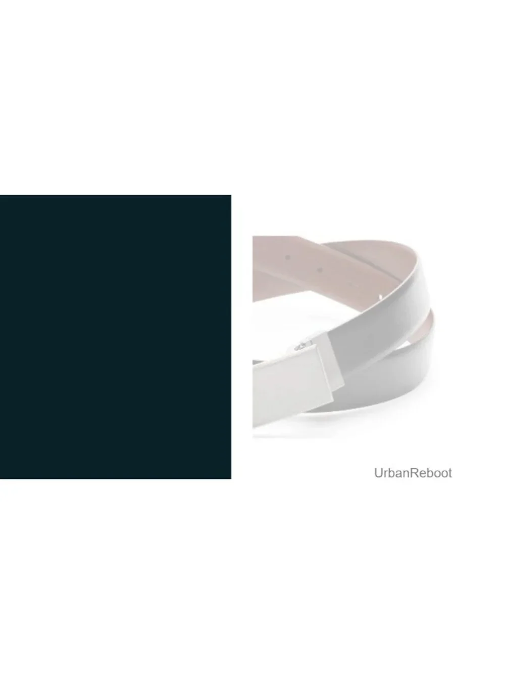 Men's 100% Bonded Leather Reversible Belt with Silver Plaque Buckle
